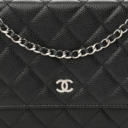 Chanel Caviar Quilted Wallet On Chain WOC Black 9 of 12