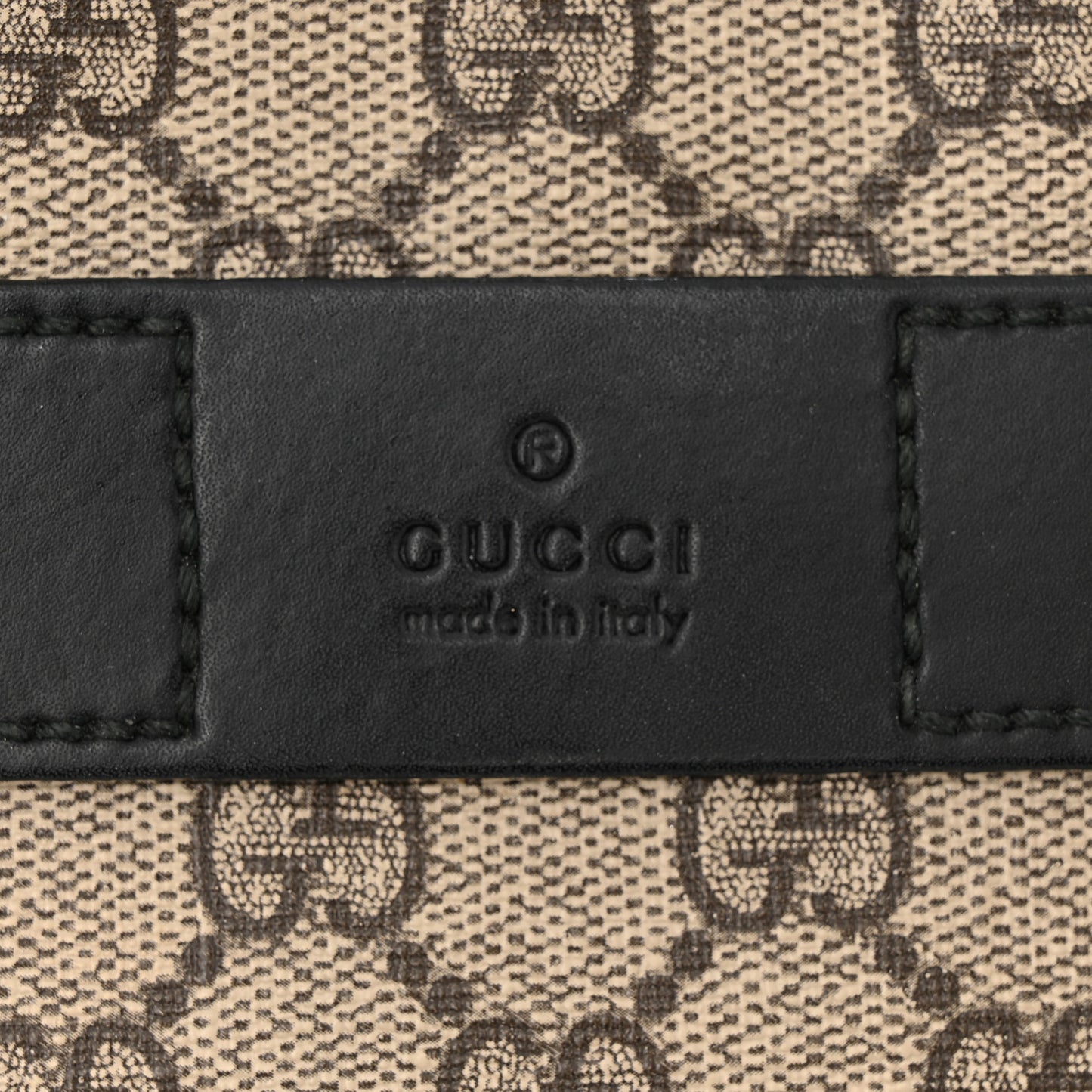 GG Supreme Monogram Web Belt Bag Black