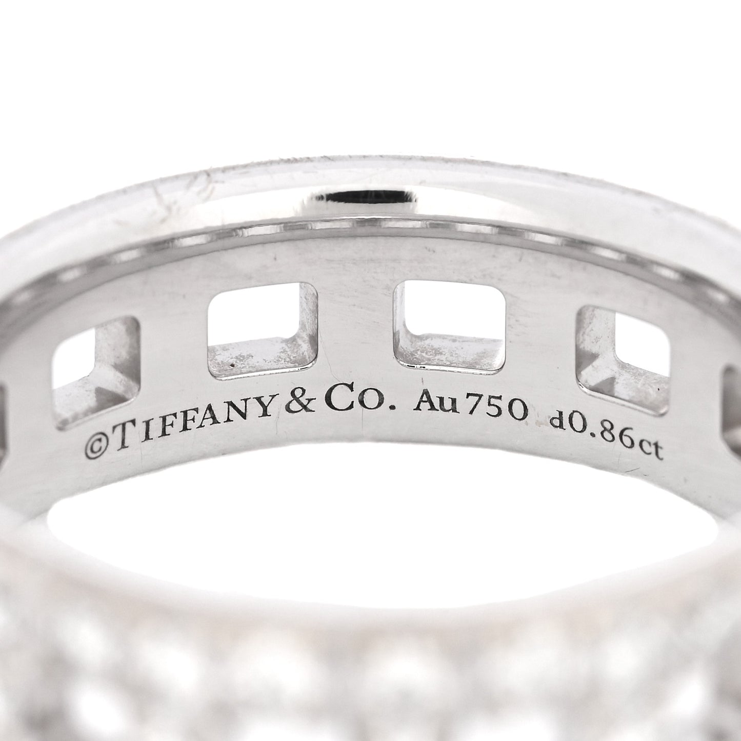 18K White Gold Diamond T True Wide Ring 46 3.75