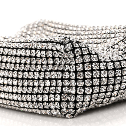 Alexander Wang Mesh Crystal Rhinestone Mini Heiress Pouch Black Silver 9 of 9