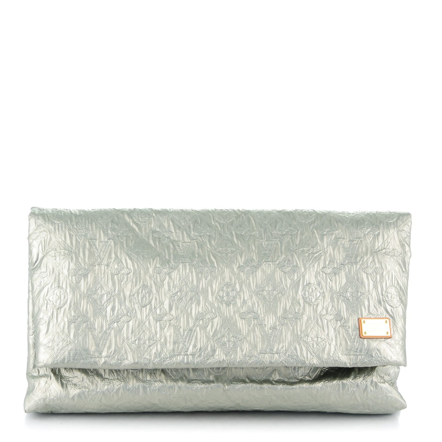 Jacquard Quilted Monogram Limelight Clutch GM Perle
