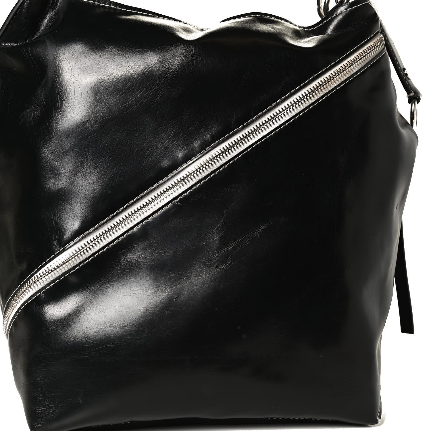 Proenza Schouler Calfskin Large Cire Zip Hobo Black 8 of 17