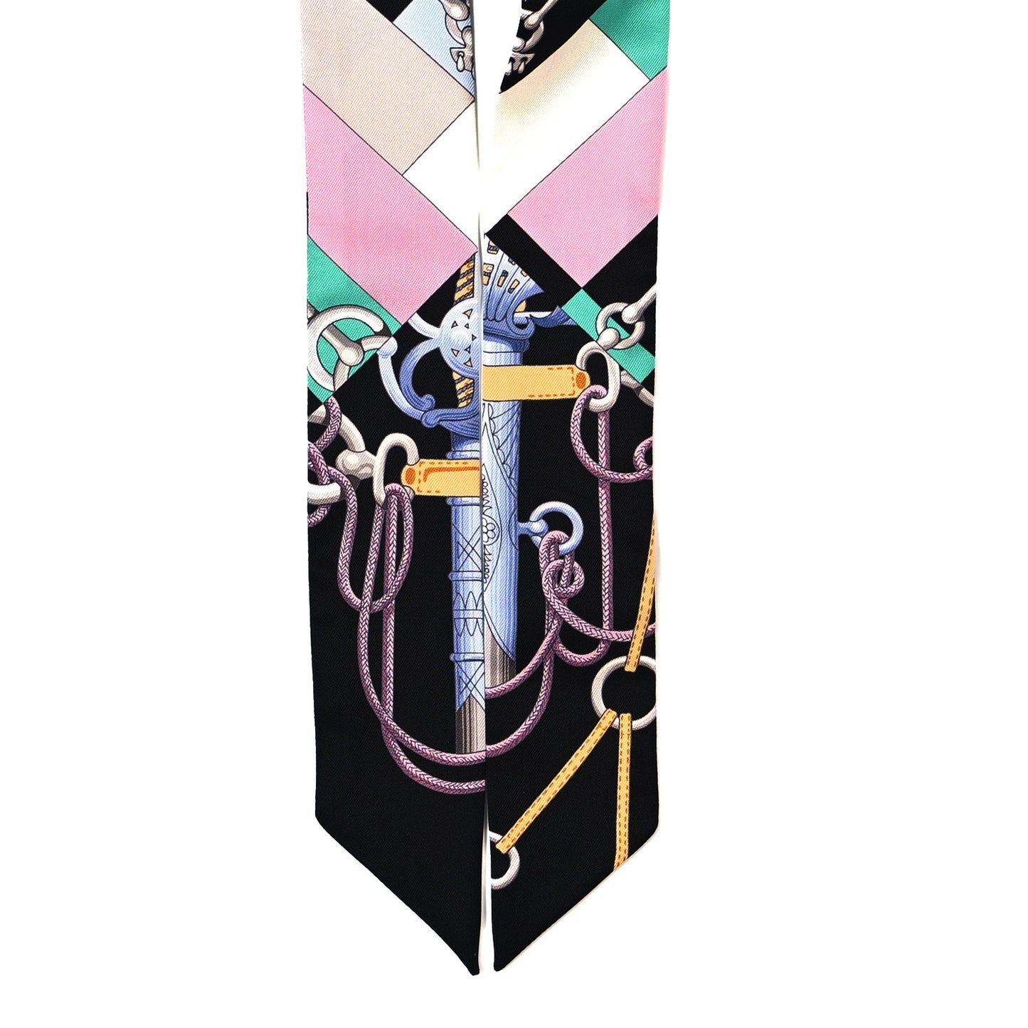 Silk Cliquetis Twilly Black Rose Menthol