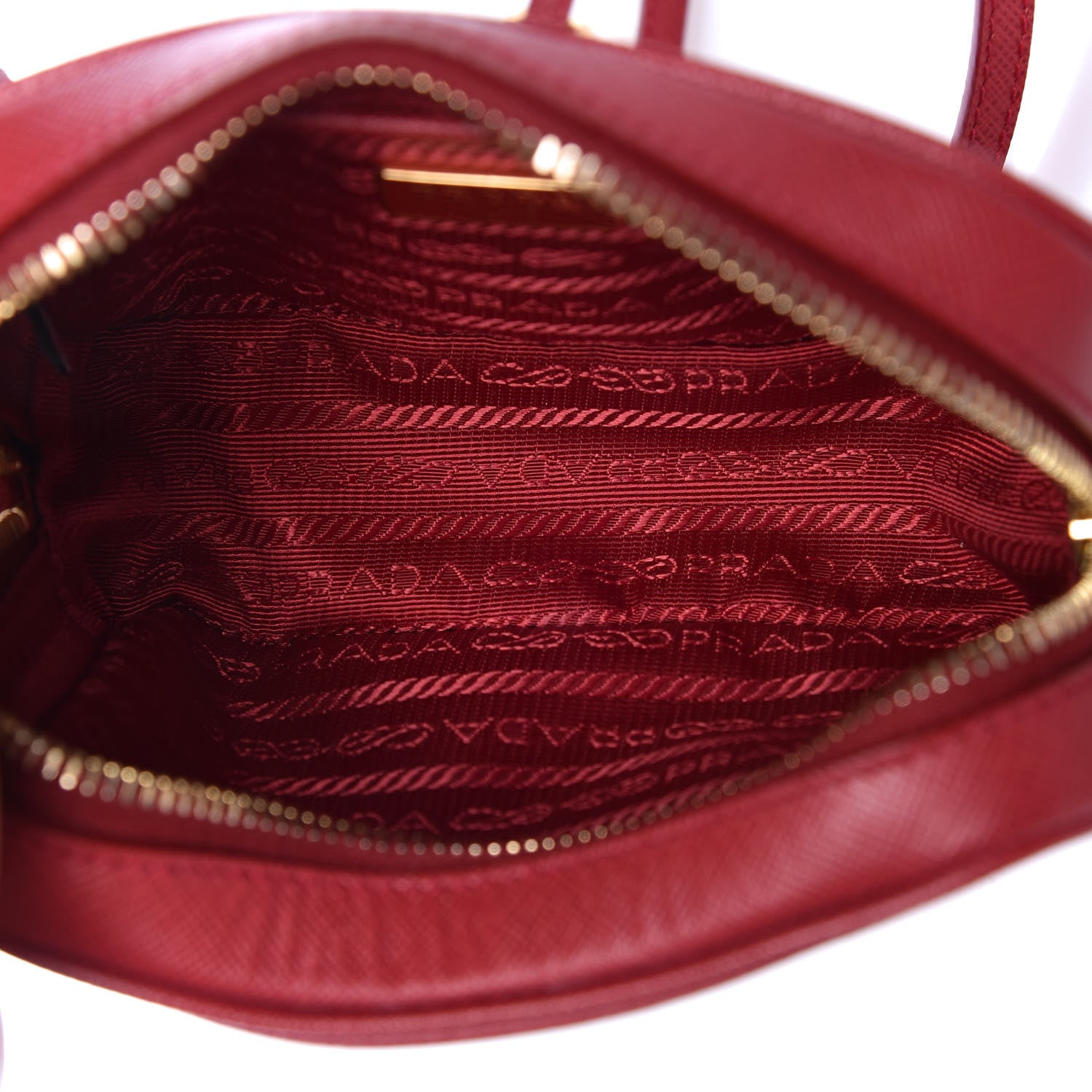 Prada Saffiano Mini Camera Crossbody Bag Fuoco 5 of 10