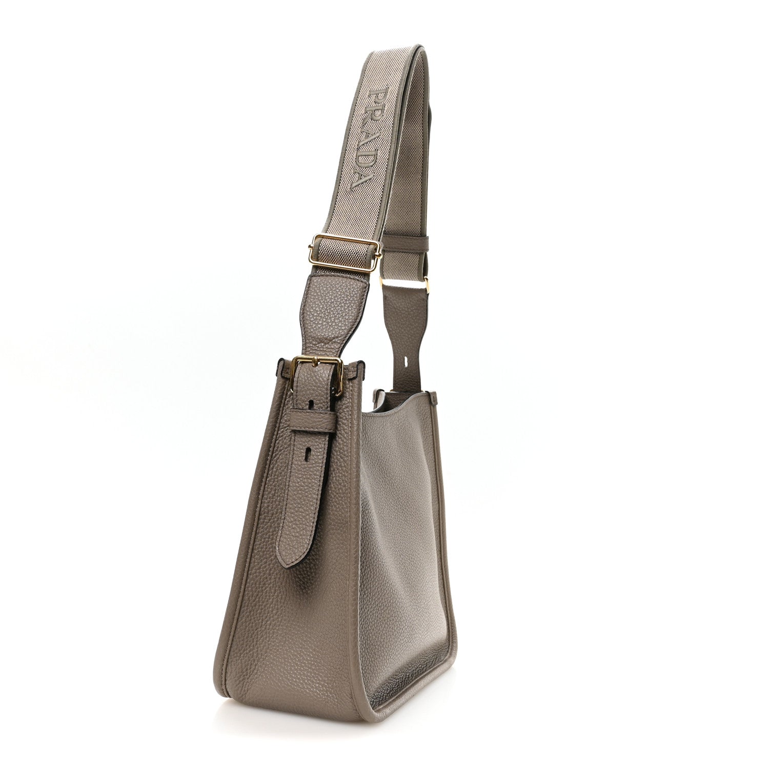 Prada Vitello Daino Hobo Messenger Bag Argilla 2 of 9