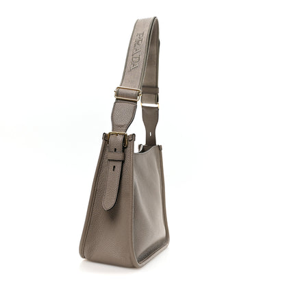 Prada Vitello Daino Hobo Messenger Bag Argilla 2 of 9
