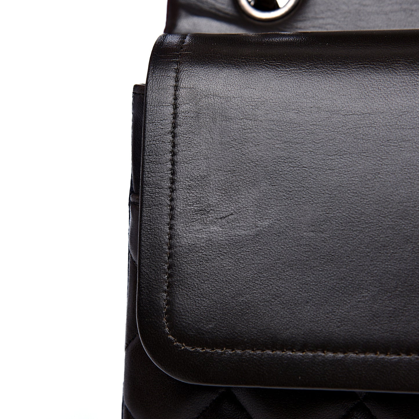 Lambskin Quilted Jumbo Tri-Color Double Flap Burgundy