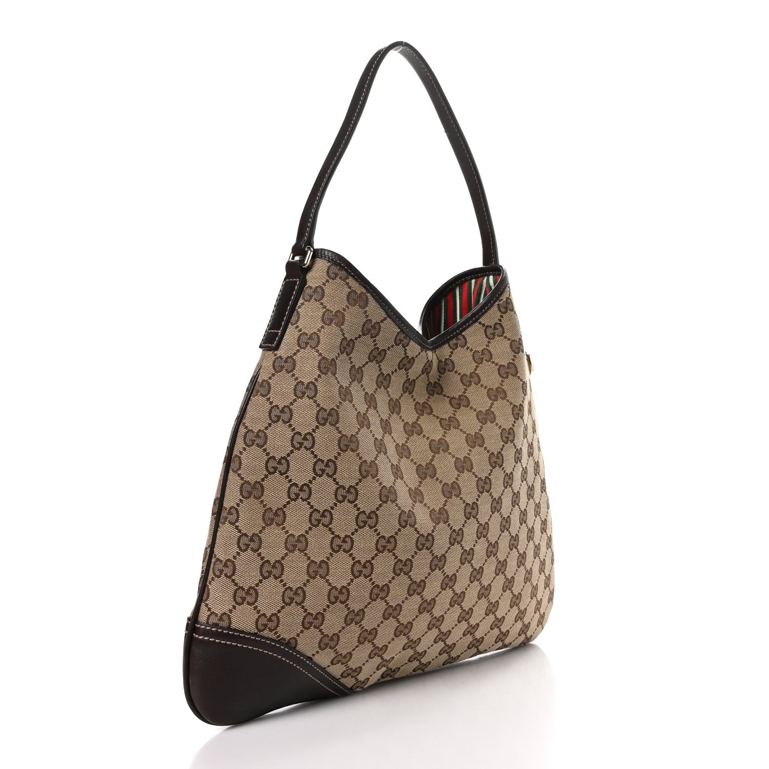 Gucci Monogram Medium New Britt Hobo Dark Brown 3 of 10