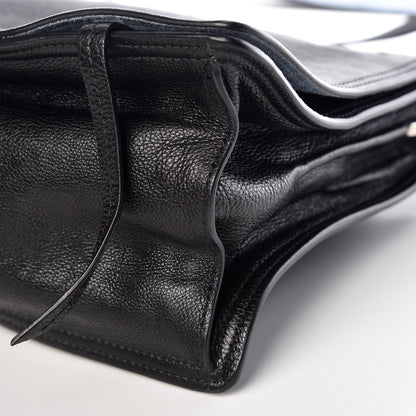 Prada Glace Calf Etiquette Flap Black Astrale 6 of 11