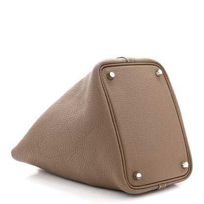 Hermes Taurillon Clemence Picotin Lock 18 PM Etoupe 4 of 11