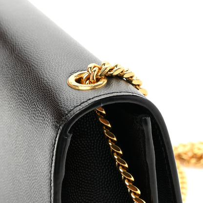 Saint Laurent Grain De Poudre Small Classic Monogram Kate Satchel Black 14 of 14