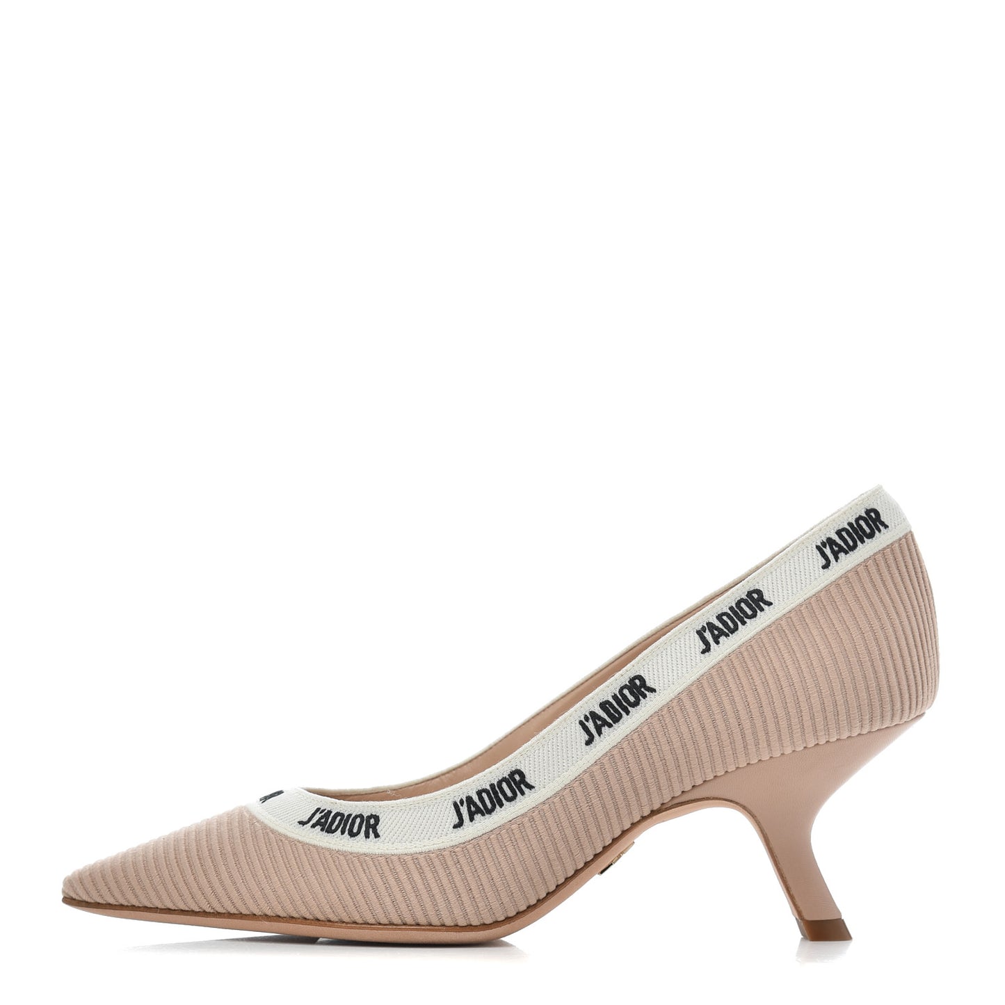 Technical Canvas Ribbon Embroidered J'Adior 65mm Pumps 35 Powder Nude