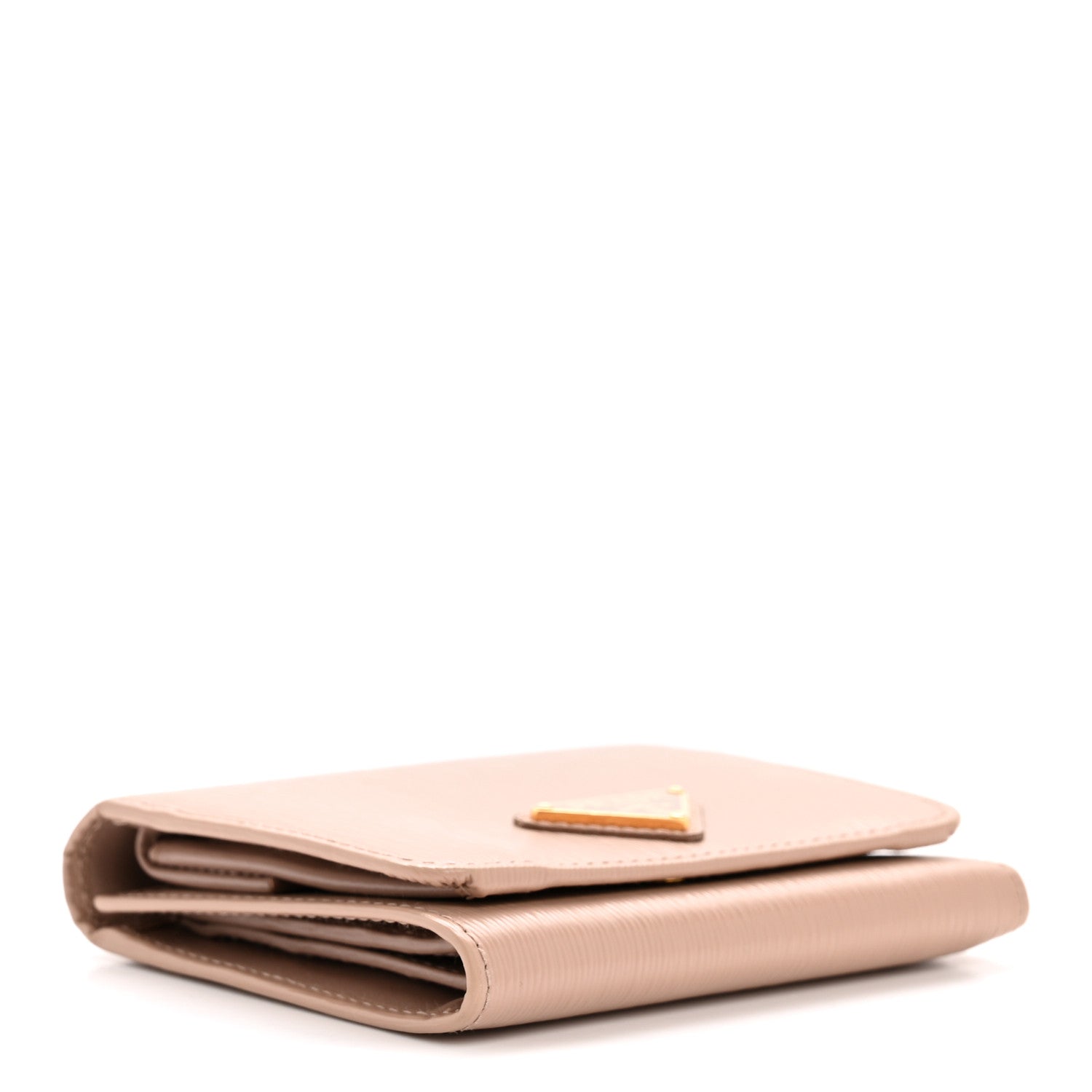 Prada Vitello Move Tri-Fold Compact Wallet Cammeo 4 of 12