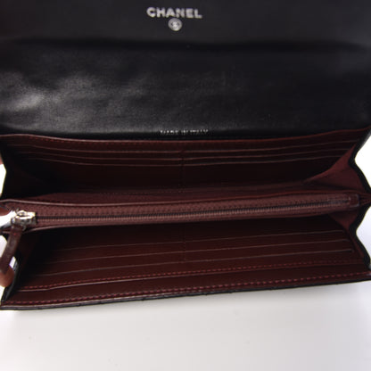 Chanel Lambskin Quilted Large Gusset Flap Wallet Black 5 of 8