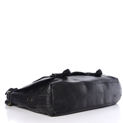Burberry Grained Calfskin Messenger Black 4 of 16