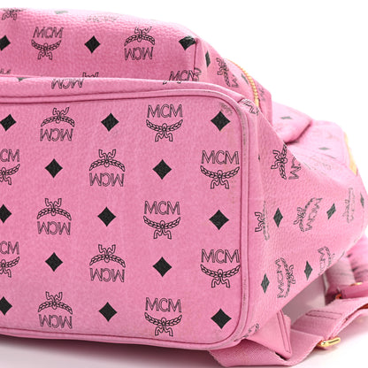 MCM Visetos Medium Sprinkle Stud Stark Backpack Pink 10 of 14