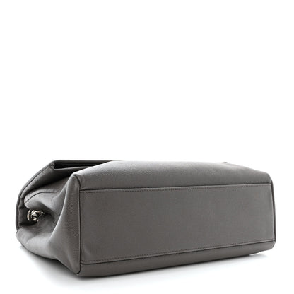 Saint Laurent Grain De Poudre Medium West Hollywood Monogram Fold-Over Earth 4 of 10