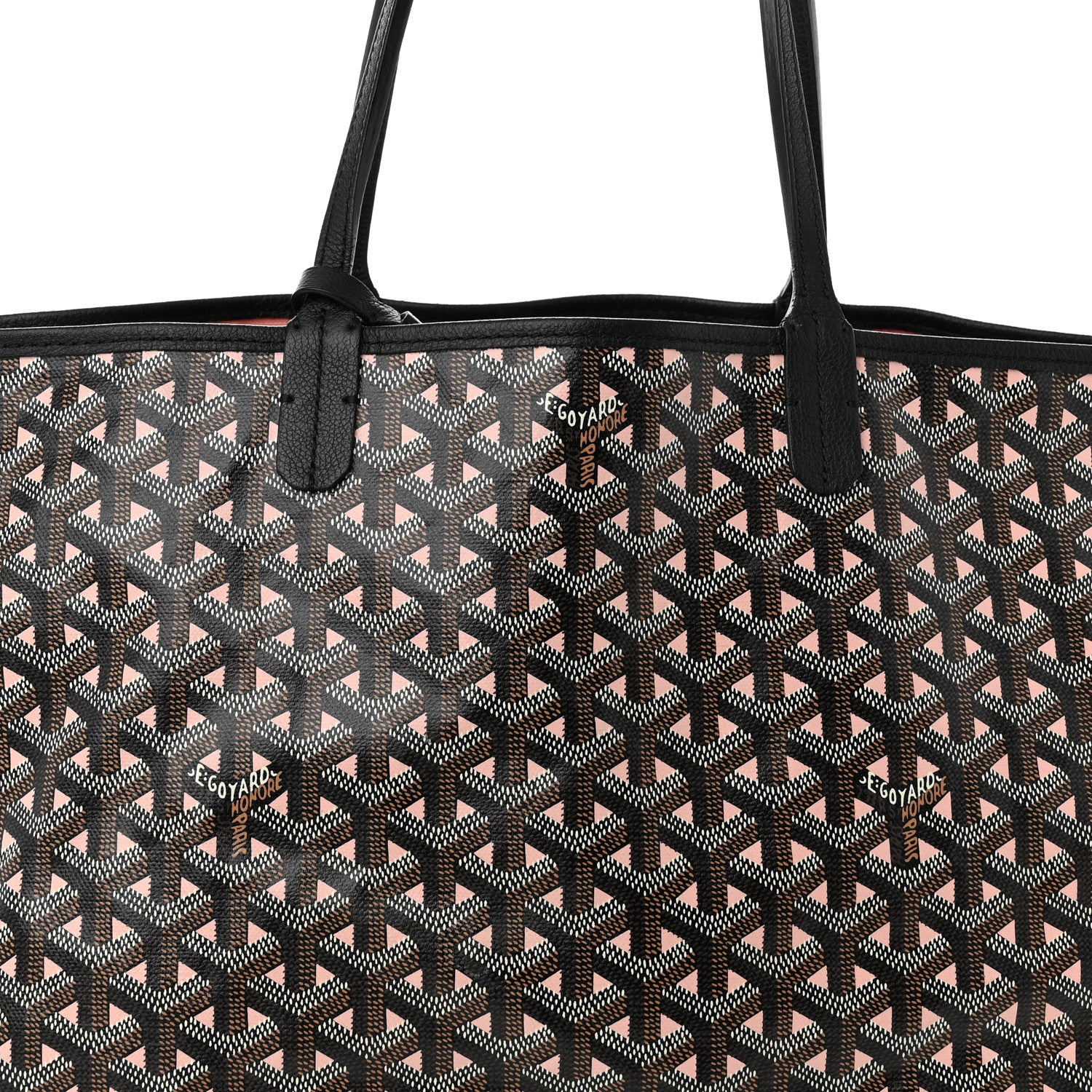 Goyard Goyardine Saint Louis Claire Voie PM Black Pink 9 of 13