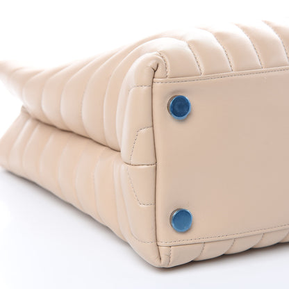 Saint Laurent Calfskin Y Quilted Monogram Large Loulou Shopper Nude Powder 8 of 14
