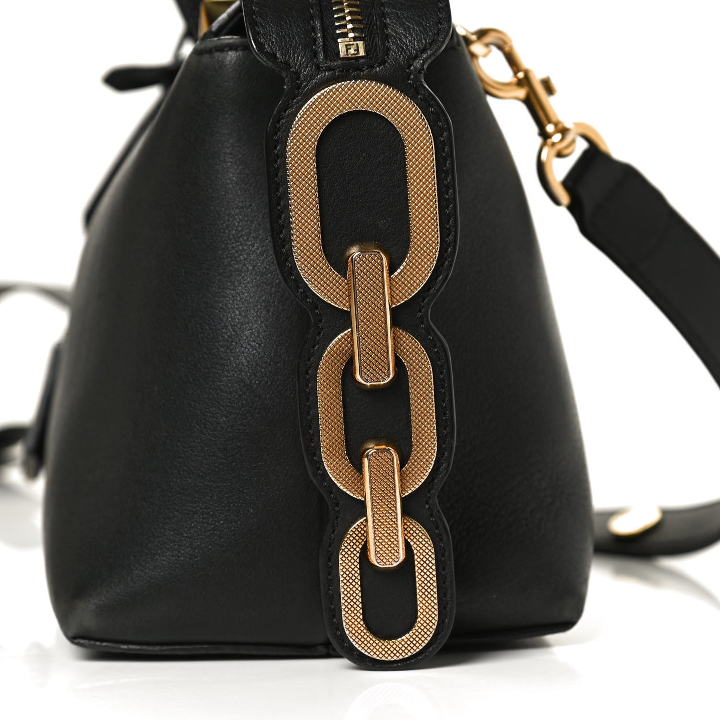 Vitello Dolce Chain Tail Gold Edition Medium By The Way Boston Bag Black Vintage Gold