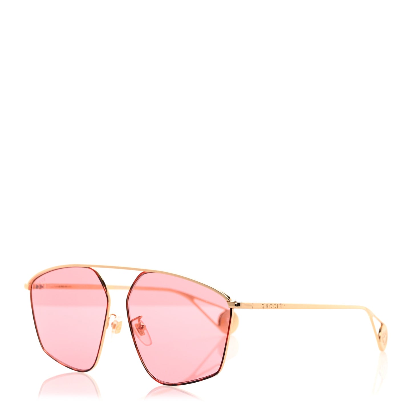 Square Frame GG0437SA Sunglasses Gold