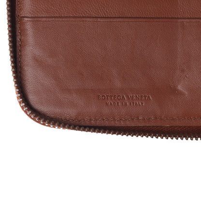 Bottega Veneta Nappa Intrecciato Floral Embroidered Zip Around Wallet Brown 4 of 10