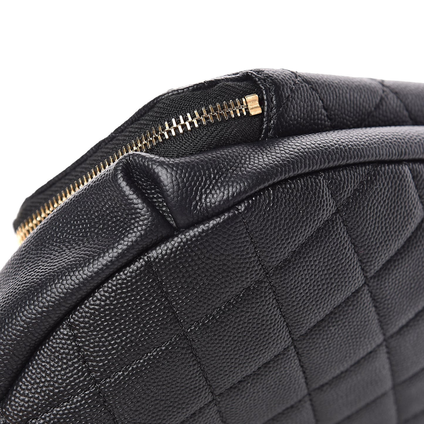 Caviar Quilted Business Affinity Waist Belt Bag Black