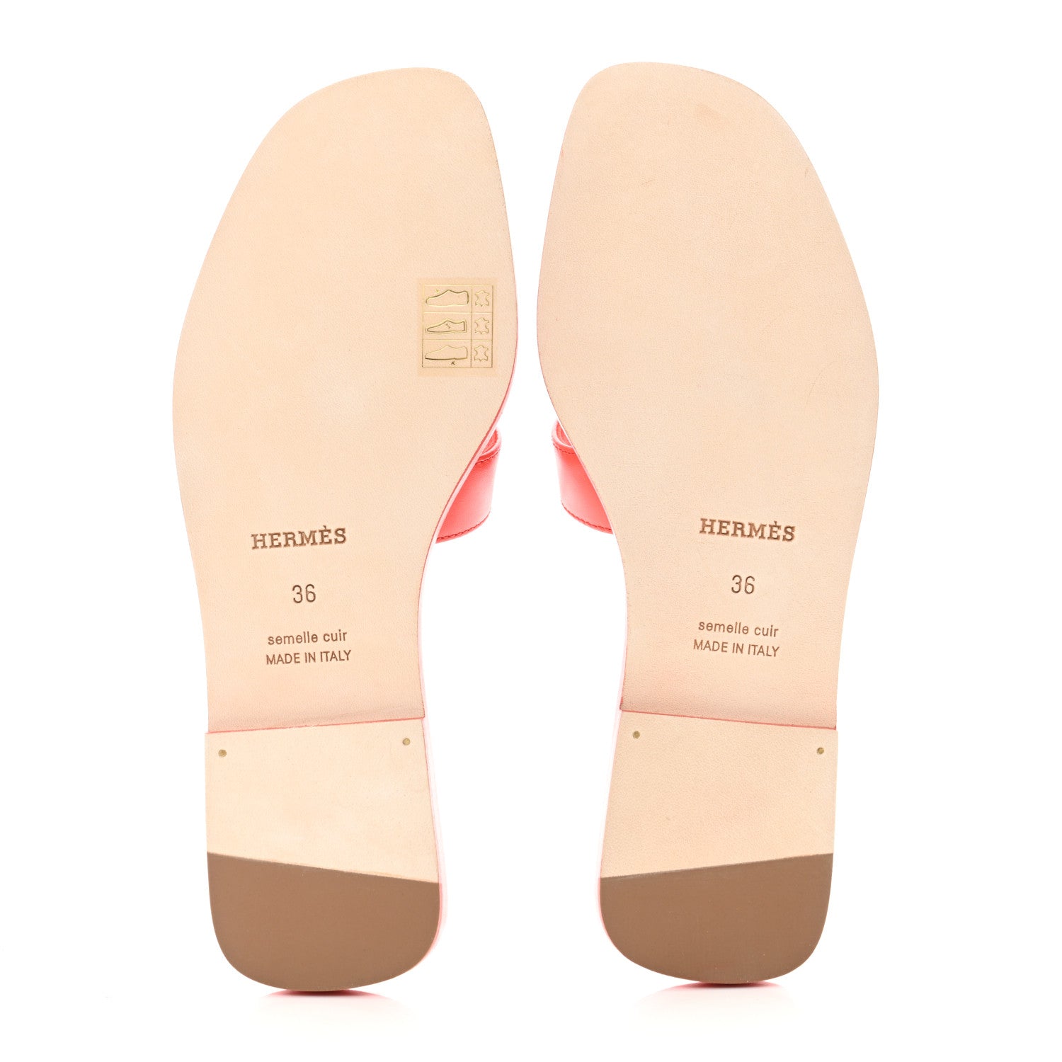 Hermes Box Calfskin Oran Sandals 36 Rouge Jaipur 5 of 9