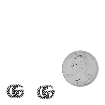Gucci Sterling Silver Torchon Double G Earrings 2 of 4