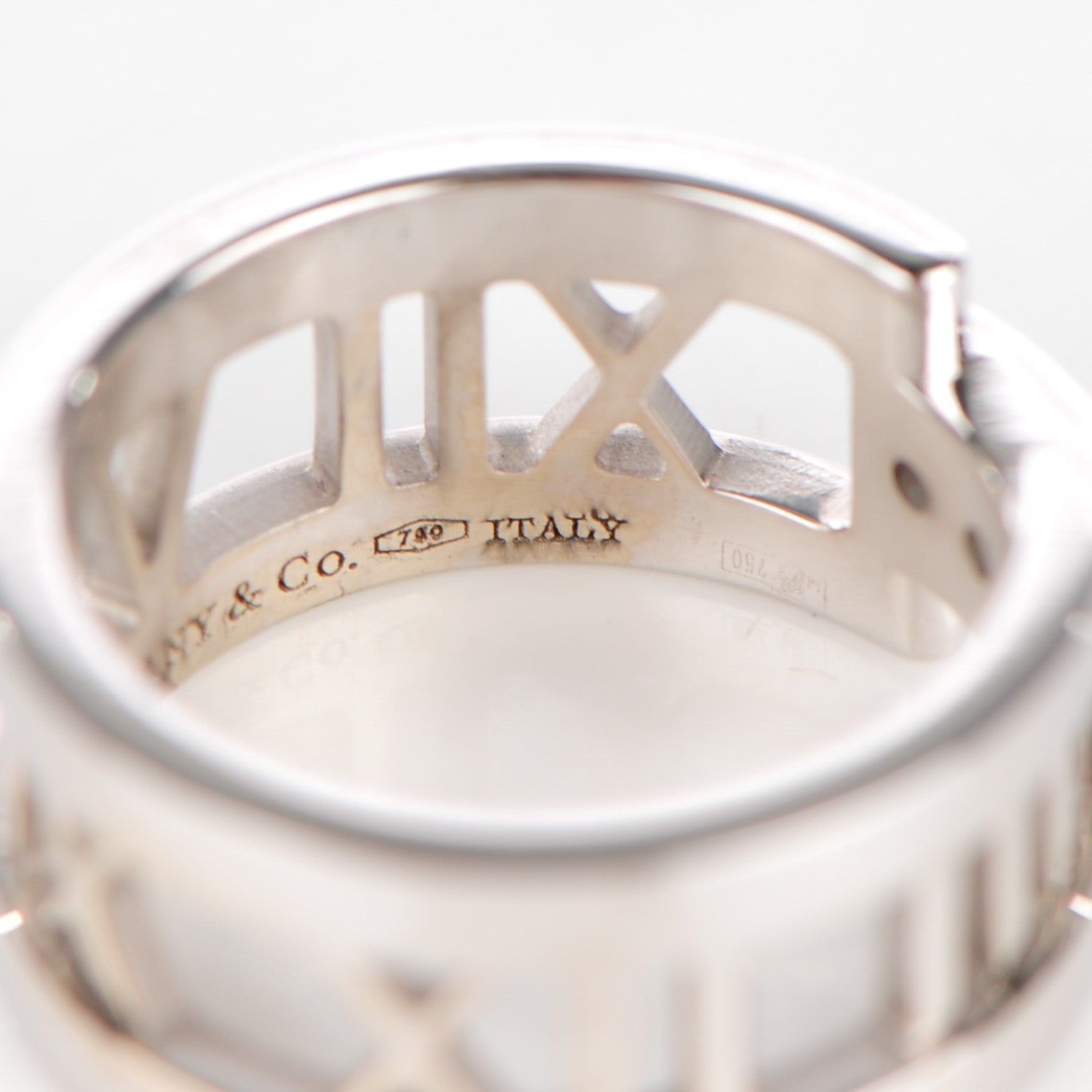 Tiffany 18K White Gold Diamond Open Atlas Ring 4.5 5 of 5