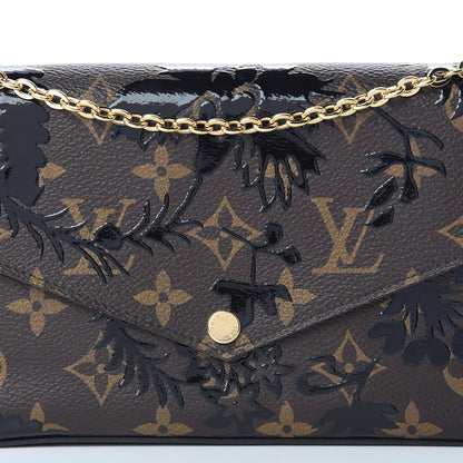 Louis Vuitton Monogram Blossom Pochette Felicie Chain Wallet Black 10 of 13