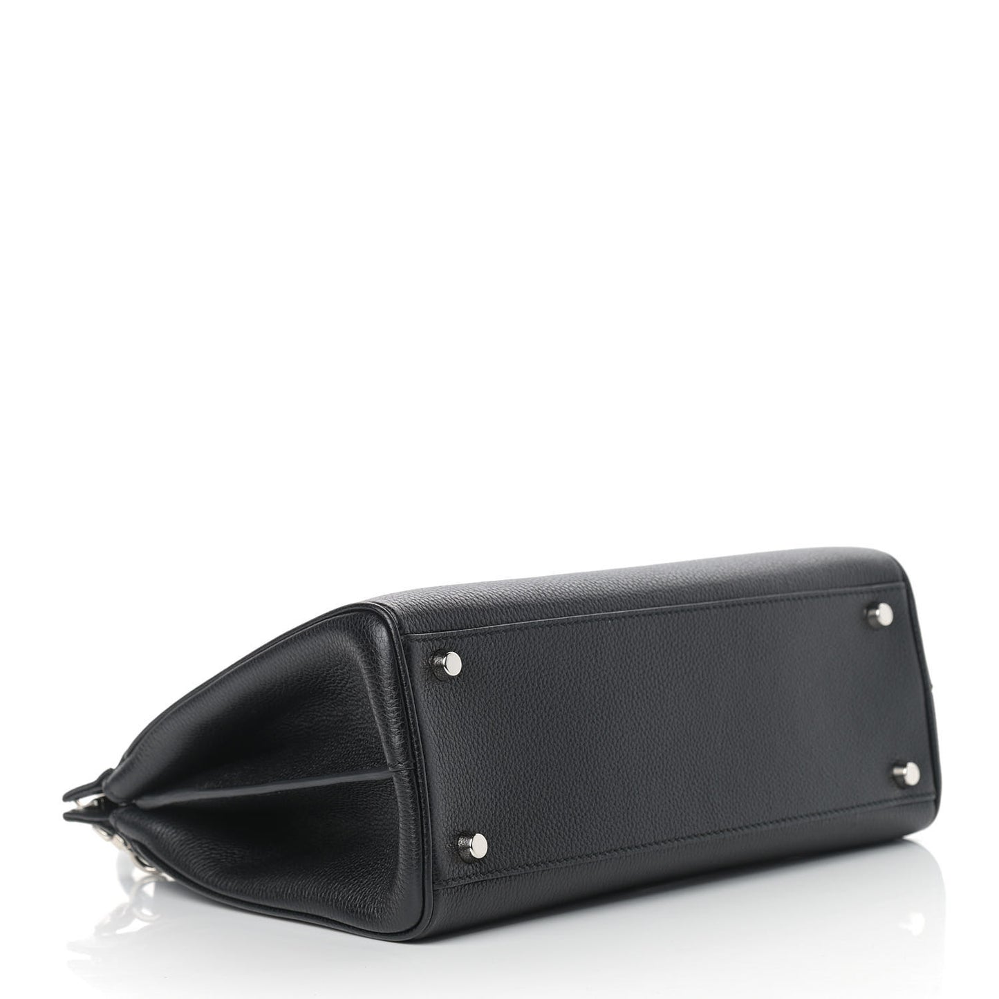 Grainy Calfskin Small Zumi Top Handle Bag Black
