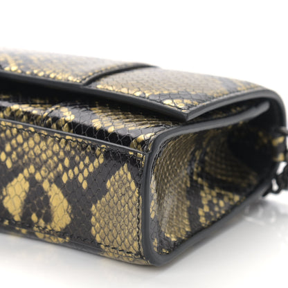 Balenciaga Metallic Calfskin Snake Effect Hourglass Chain Bag Gold Black 8 of 8
