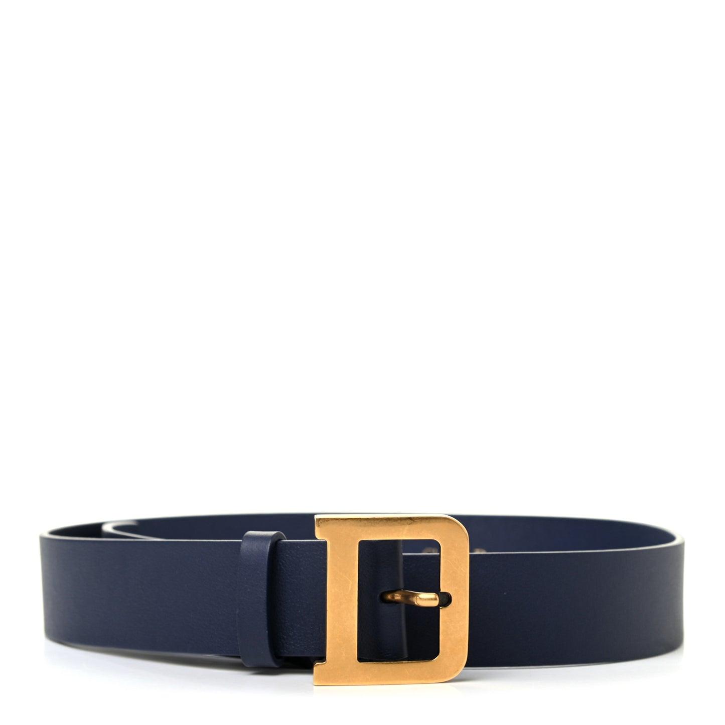 Calfskin Diorquake Belt 75 Navy