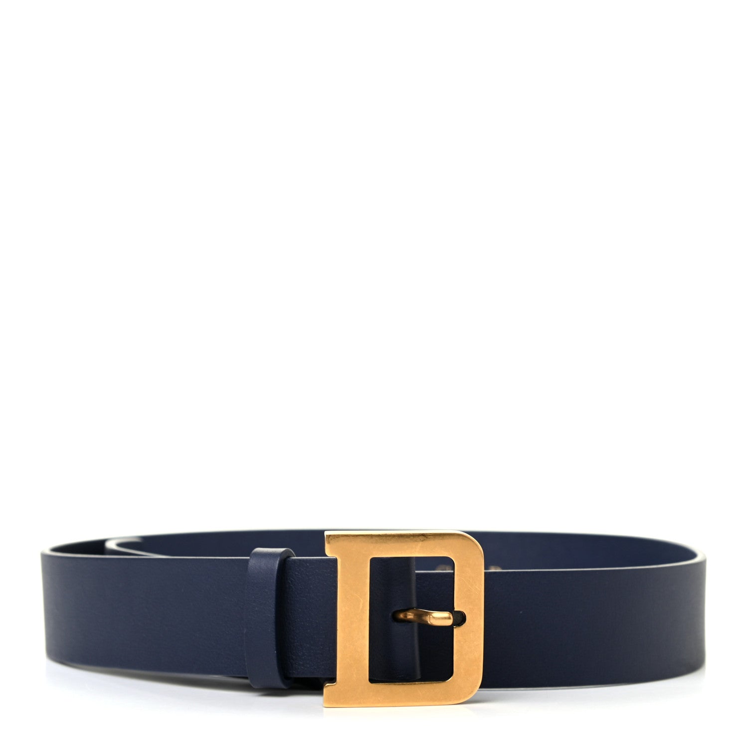 Christian Dior Calfskin Diorquake Belt 75 Navy 1 of 5