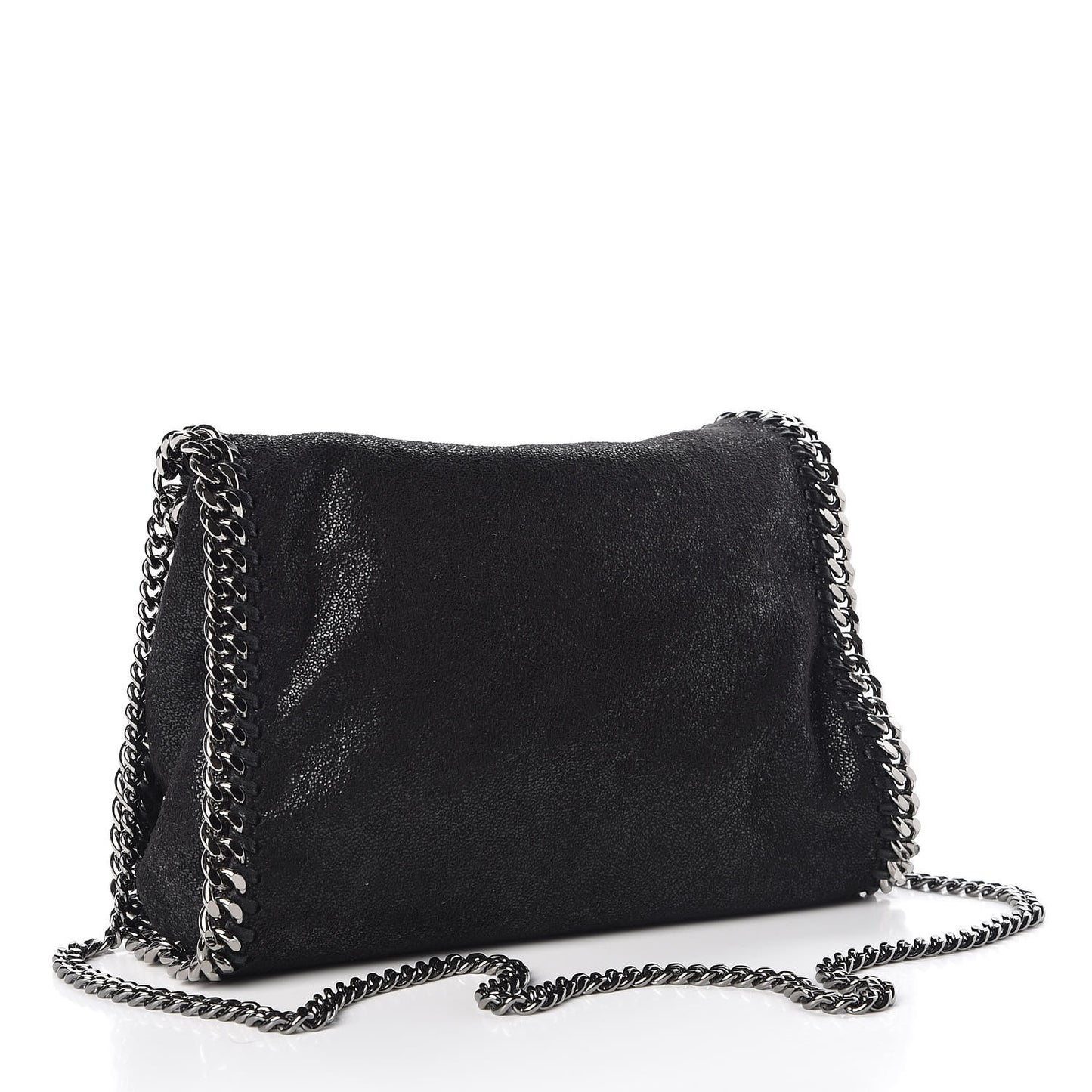 Shaggy Deer Mini Falabella Fold Over Tote Black