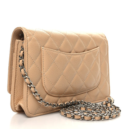 Chanel Caviar Quilted Wallet on Chain WOC Beige Clair 3 of 10