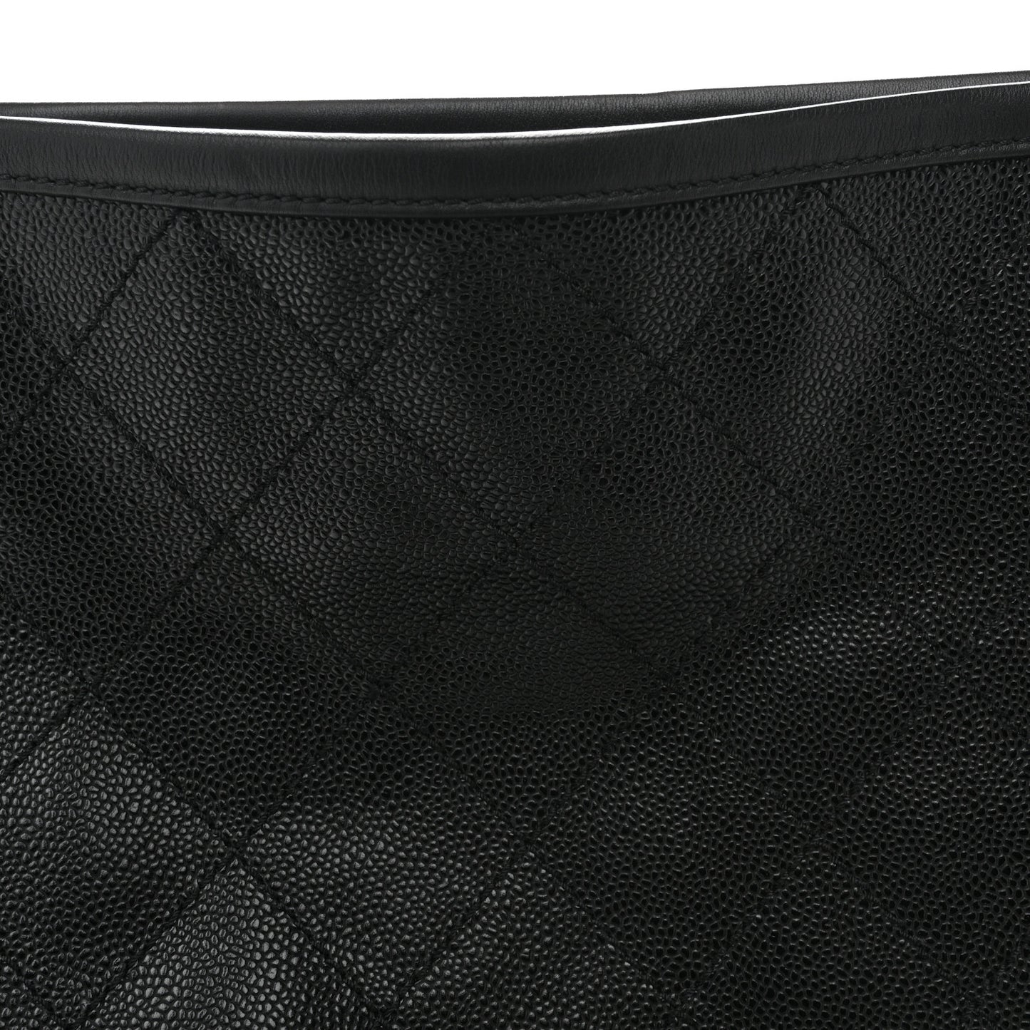 Grained Calfskin Large Shopping Fever Tote Black