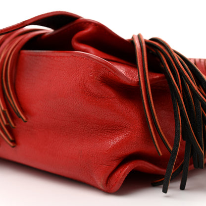 Proenza Schouler Lambskin Tiny Fringe Lux PS1 Satchel Red 10 of 23