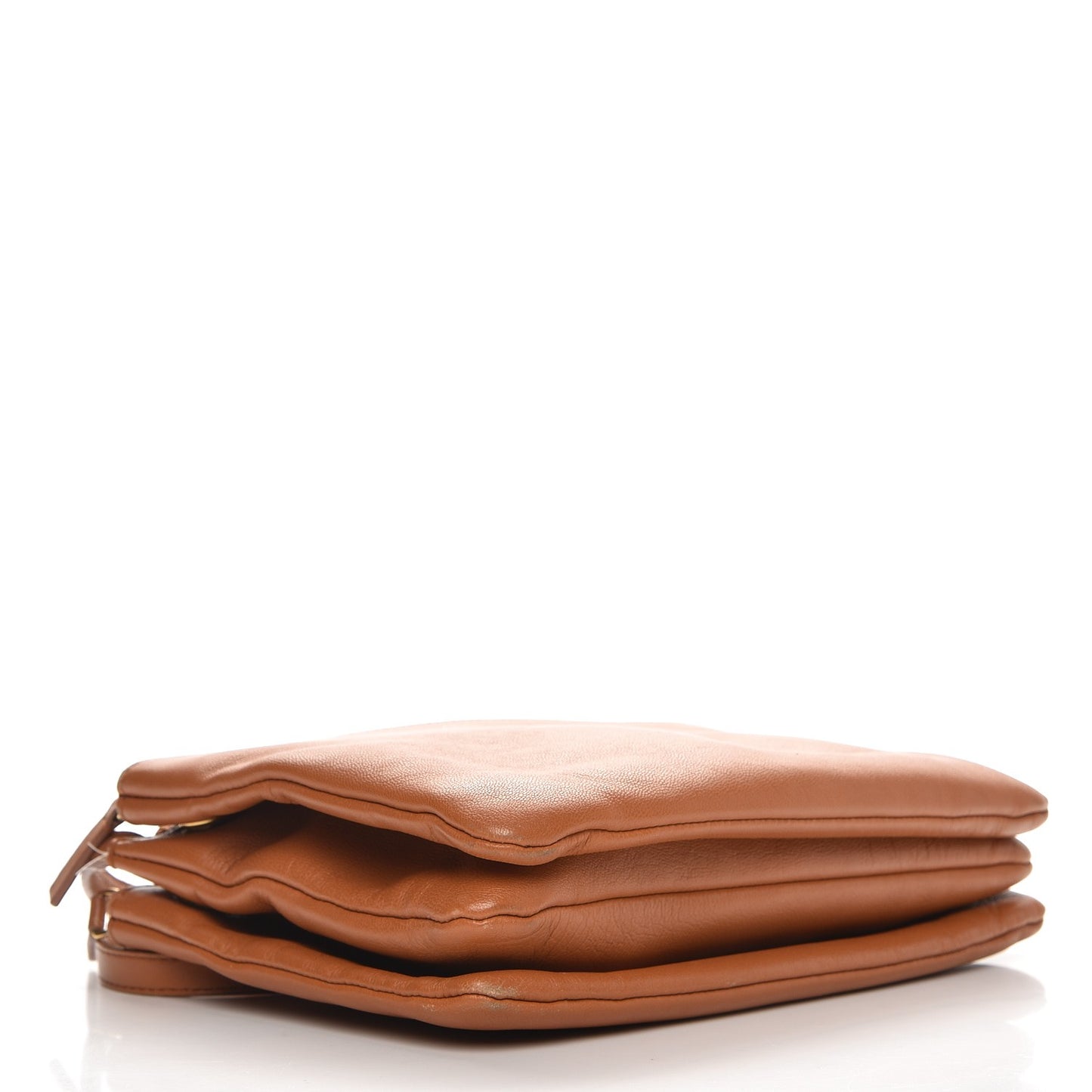 Lambskin Small Trio Crossbody Bag Tan