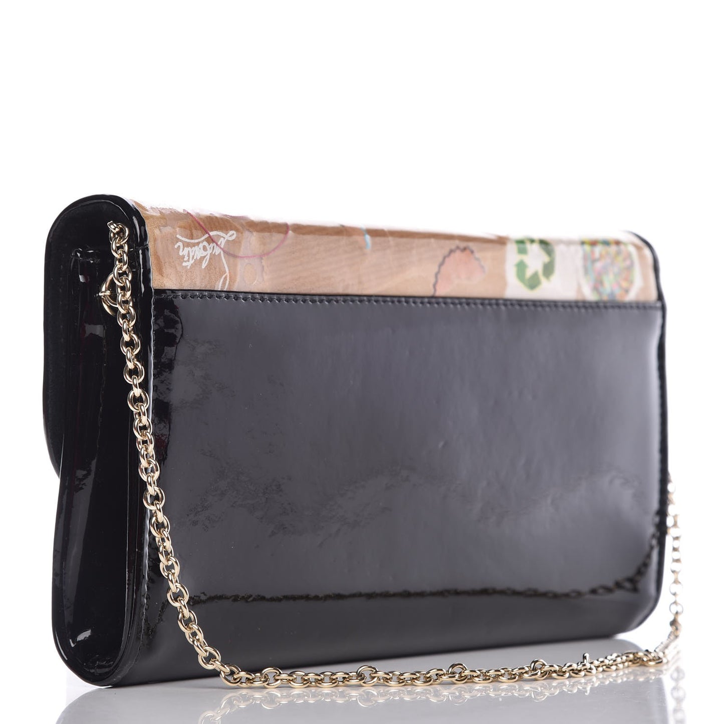 Patent Trash Riviera Clutch Black