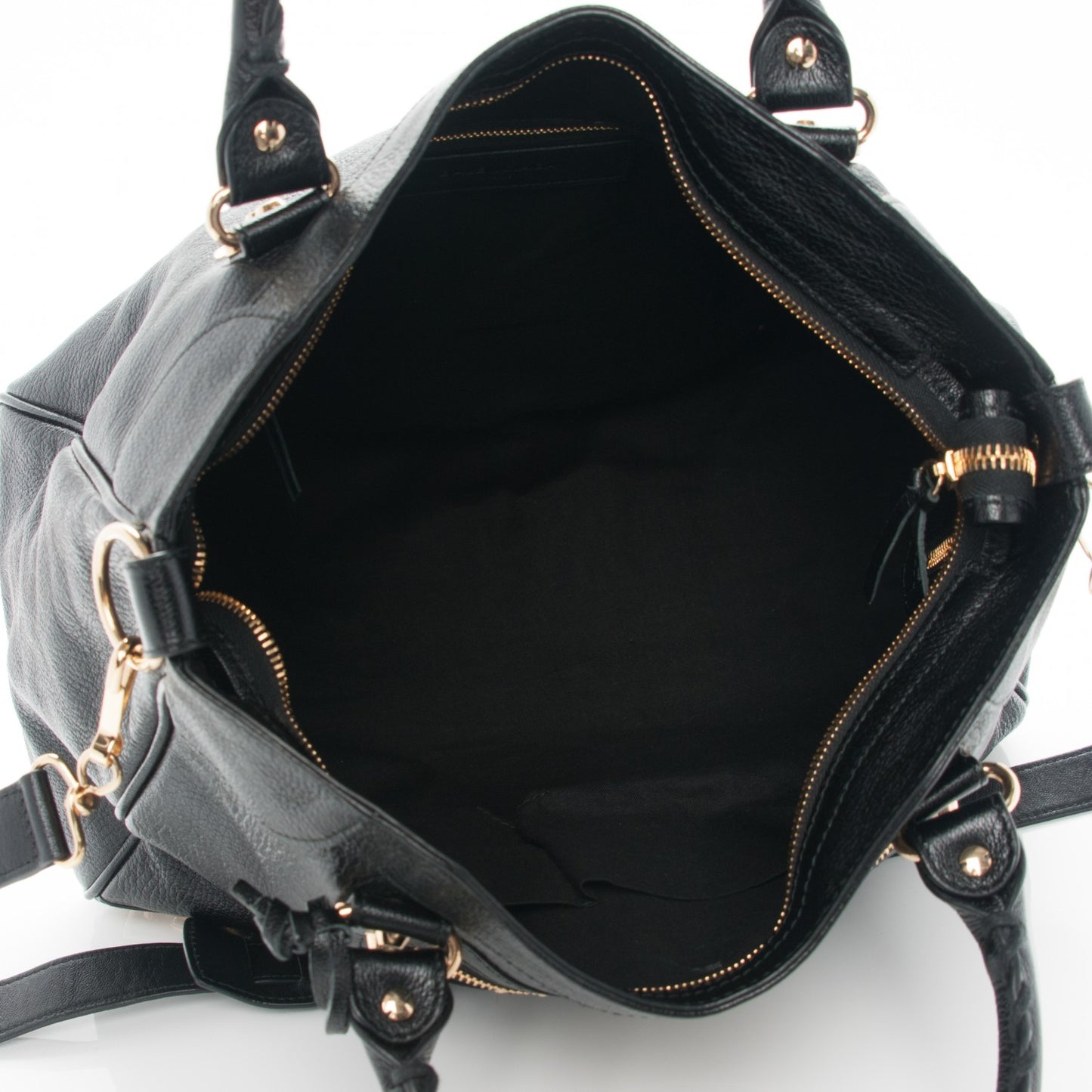 Chevre Gold Metallic Edge Hardware Velo Black
