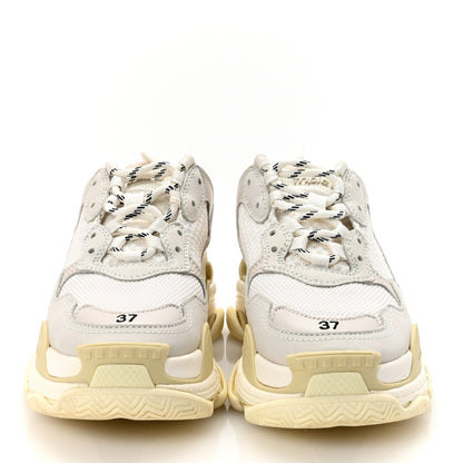 Balenciaga Fabric Mesh Womens Triple S Sneakers 37 White 3 of 9