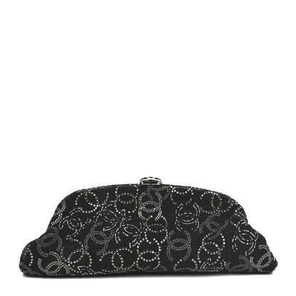 Chanel Tweed Strass Pudong Clutch Black 1 of 10