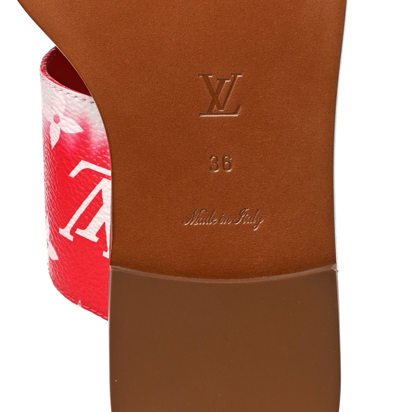 Monogram Escale Palma Sandals 36 Rouge
