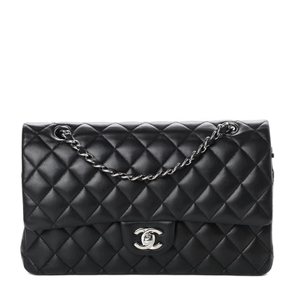 Chanel Lambskin Quilted Medium Double Flap Black 1 of 10