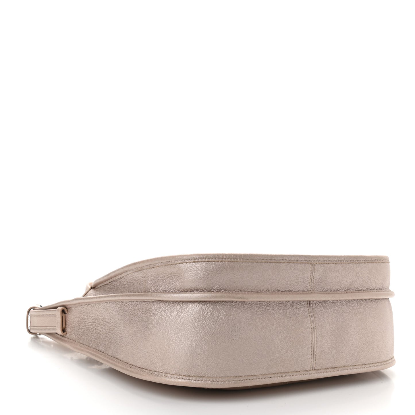 Metallic Calfskin Quilted Jungle Stroll Hobo Gold