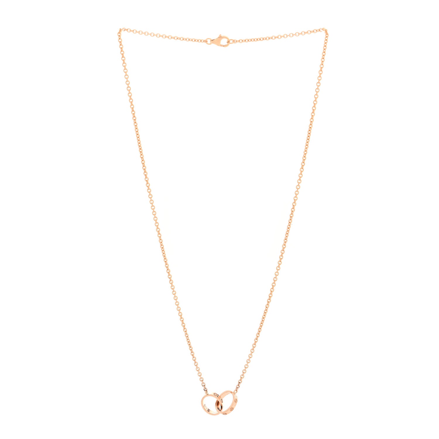 Cartier 18K Pink Gold Interlocking LOVE Necklace 1836439