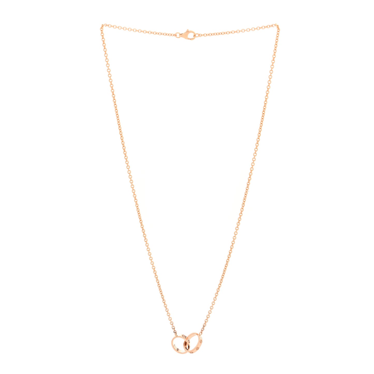 18K Pink Gold Interlocking LOVE Necklace