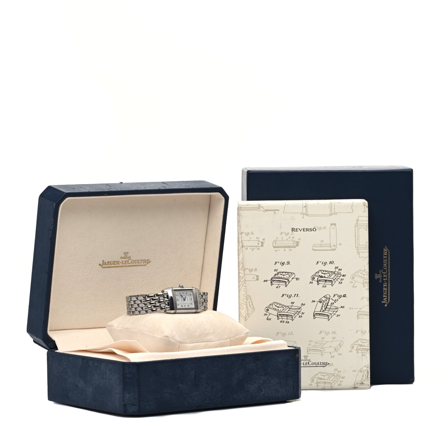 Stainless Steel Diamond Mother of Pearl 20mm Reverso Classic Duetto Manual Winding Watch 266.882.443